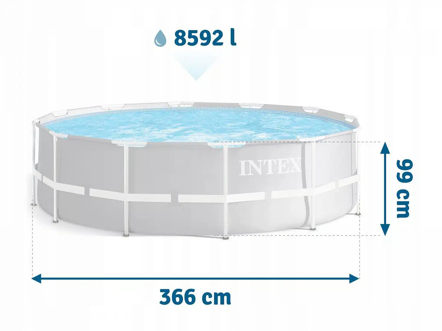 Piscină INTEX carcasă metalică 366×99cm, 8592L, (26716) - 6