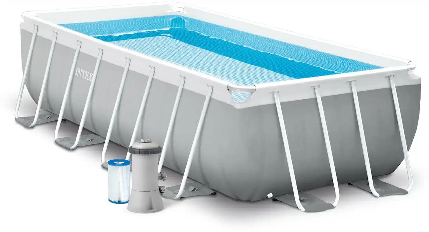 Piscină PRISM FRAME RECTANGULAR 488x244x107cm, 10874L, INTEX, cadru metalic, pompă-filtru, scară, covoraș, copertină, 26792 1