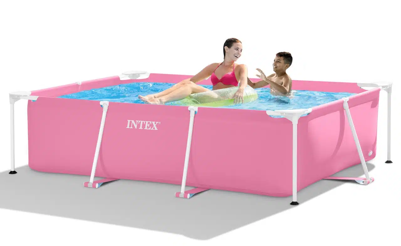 Piscină RECTANGULAR FRAME 220х150х60сm, 1622L, INTEX, Roz, cadru metalic 28266 4