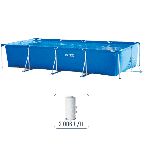 Piscină RECTANGULAR FRAME 450x220x84cm, 7127L, cadru metalic, INTEX, 28274 1