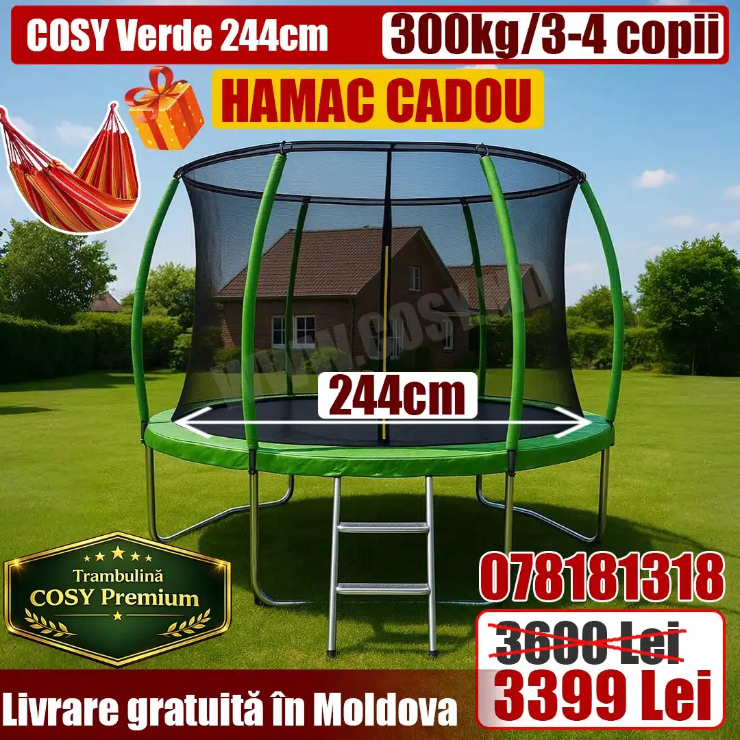 Trambulina COSY 2.44m – Verde