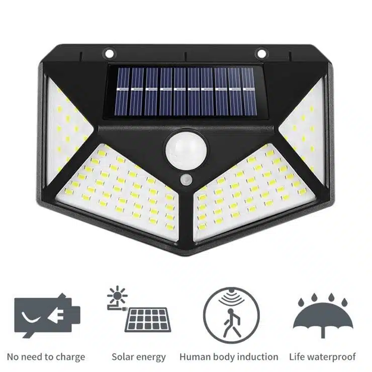 Set 2 Lămpi Solare cu Senzor de Mișcare - 100 Led 3