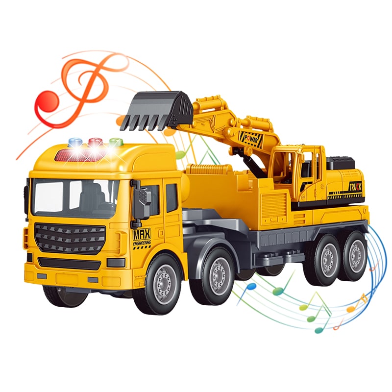 Camion și Excavator Inerțial pentru Copii – (Înainte-Înapoi) cu Lumină și Muzică 1 Camion și Excavator Inerțial pentru Copii – (Înainte-Înapoi) cu Lumină și Muzică 1