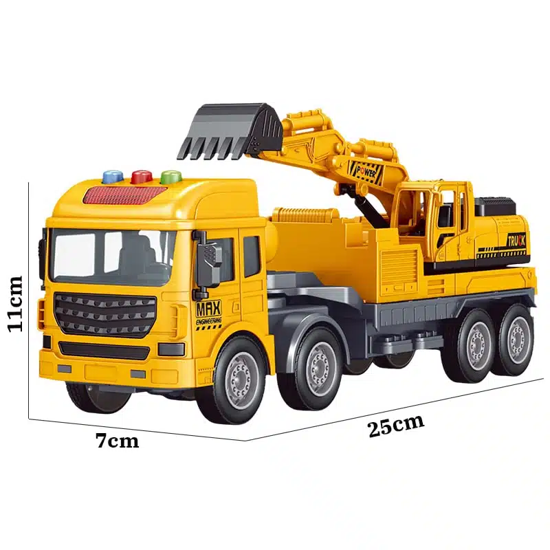 Camion și Excavator Inerțial pentru Copii – (Înainte-Înapoi) cu Lumină și Muzică 2
