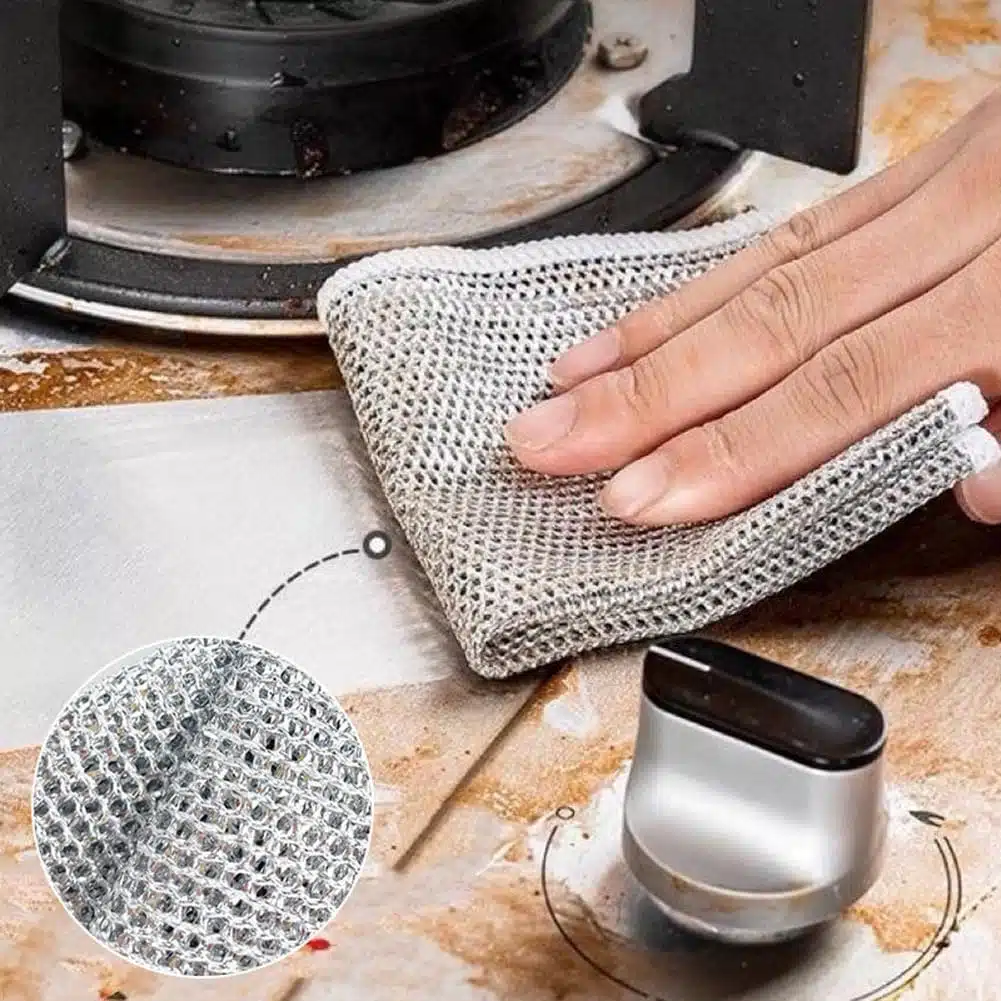 Set 10 Lavete de Curățare Triplu Strat – Plasă de Sârmă, Reutilizabile, Multiuz