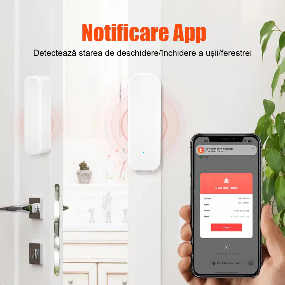 Set 3 Senzori Wireless pentru Uși și Ferestre – Compatibili Alexa și Google, Notificare Instant 10
