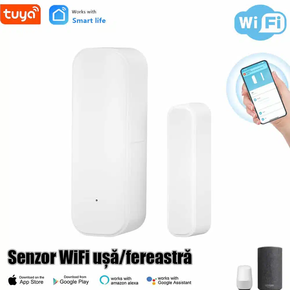 Set 3 Senzori Wireless pentru Uși și Ferestre – Compatibili Alexa și Google, Notificare Instant 12