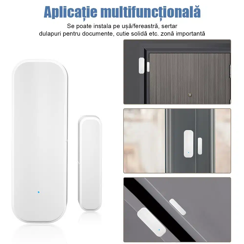 Set 3 Senzori Wireless pentru Uși și Ferestre – Compatibili Alexa și Google, Notificare Instant 7