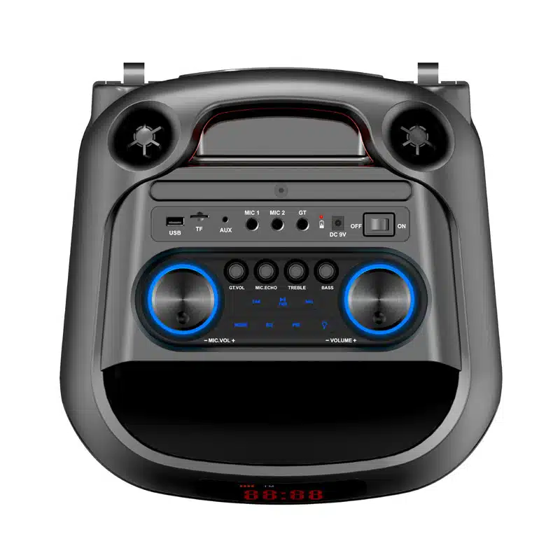 Boxă pentru Party Sing-E ZQS8258 – Putere 60W, Max 18000W, 2x Microfon Wireless + USB 16GB CADOU 5